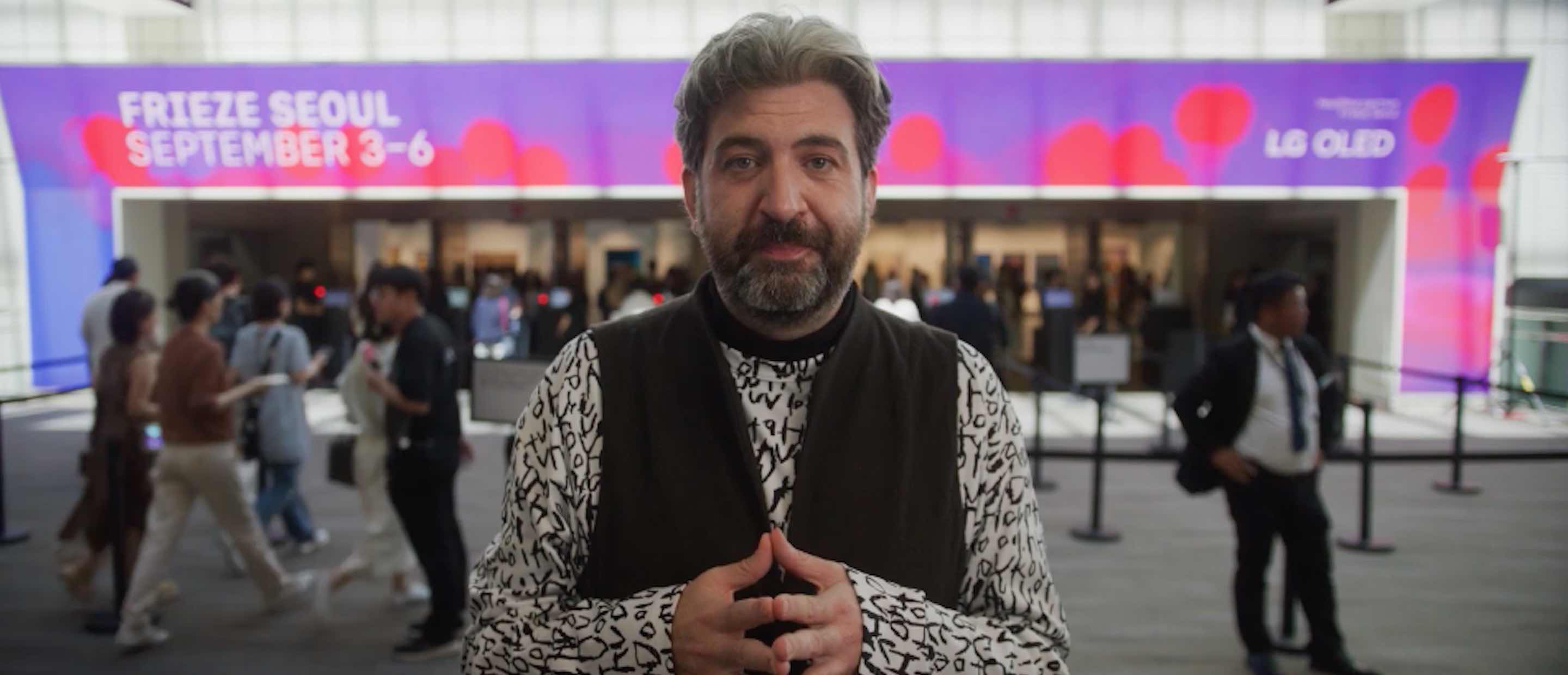 Matthew McLean outside Frieze Seoul 2025