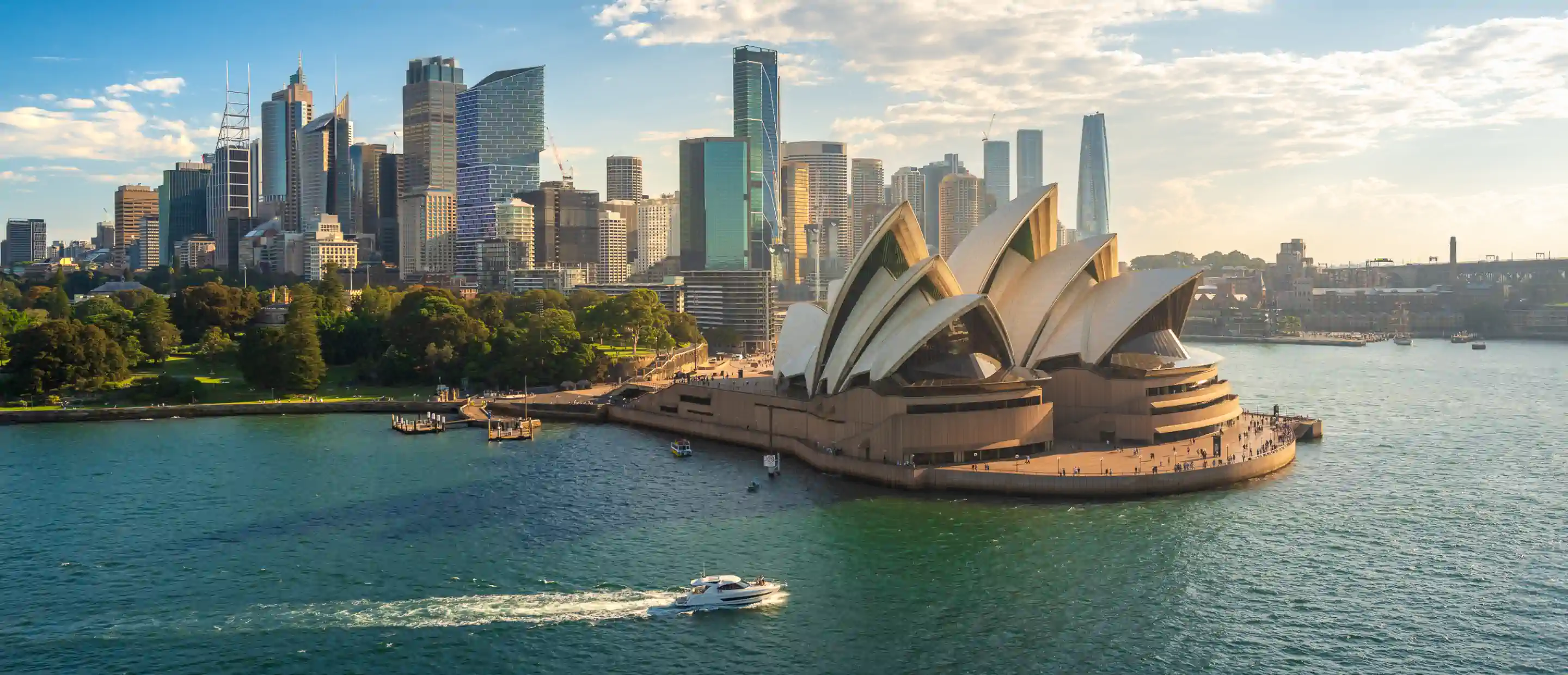 Sydney Harbour Opera House Cityscape Skyline Aerial View, Sydney, Australia